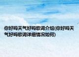 你好吗天气好吗歌词介绍(你好吗天气好吗歌词详细情况如何)
