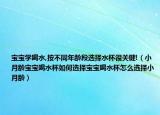 宝宝学喝水,按不同年龄段选择水杯很关键!（小月龄宝宝喝水杯如何选择宝宝喝水杯怎么选择小月龄）