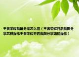 王者荣耀截屏分享怎么用（王者荣耀开启截图分享怎样操作王者荣耀开启截图分享如何操作）