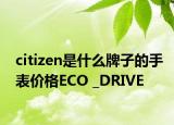 citizen是什么牌子的手表价格ECO _DRIVE