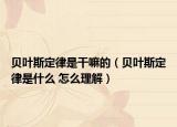 贝叶斯定律是干嘛的（贝叶斯定律是什么 怎么理解）