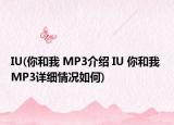 IU(你和我 MP3介绍 IU 你和我 MP3详细情况如何)