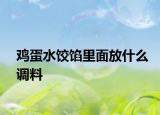 鸡蛋水饺馅里面放什么调料