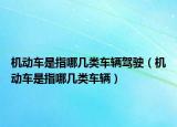 机动车是指哪几类车辆驾驶（机动车是指哪几类车辆）