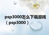 psp3000怎么下载游戏（psp3000）