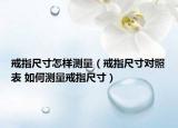 戒指尺寸怎样测量（戒指尺寸对照表 如何测量戒指尺寸）