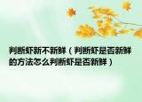 判断虾新不新鲜（判断虾是否新鲜的方法怎么判断虾是否新鲜）