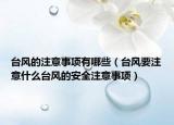 台风的注意事项有哪些（台风要注意什么台风的安全注意事项）