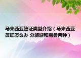 马来西亚签证类型介绍（马来西亚签证怎么办 分旅游和商务两种）