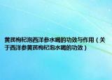 黄芪枸杞泡西洋参水喝的功效与作用（关于西洋参黄芪枸杞泡水喝的功效）