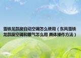雪铁龙凯旋自动空调怎么使用（东风雪铁龙凯旋空调和暖气怎么用 具体操作方法）