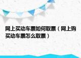 网上买动车票如何取票（网上购买动车票怎么取票）