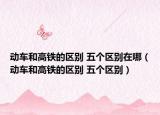 动车和高铁的区别 五个区别在哪（动车和高铁的区别 五个区别）