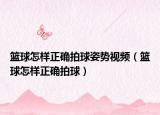 篮球怎样正确拍球姿势视频（篮球怎样正确拍球）