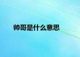 帅哥是什么意思