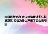 当日最新消息 大庆疫情预计多久恢复正常 疫情为什么严重了源头在哪里