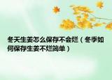冬天生姜怎么保存不会烂（冬季如何保存生姜不烂简单）