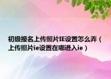 初级报名上传照片IE设置怎么弄（上传照片ie设置在哪进入ie）