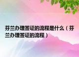 芬兰办理签证的流程是什么（芬兰办理签证的流程）