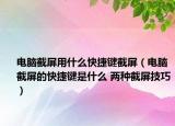电脑截屏用什么快捷键截屏（电脑截屏的快捷键是什么 两种截屏技巧）