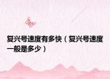 复兴号速度有多快（复兴号速度一般是多少）
