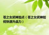 苍之女武神加点（苍之女武神如何快速升战力）