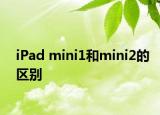 iPad mini1和mini2的区别