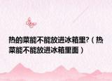 热的菜能不能放进冰箱里?（热菜能不能放进冰箱里面）
