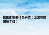 出国都需要什么手续（出国需要哪些手续）