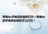 苹果6p手电筒在哪里打开（苹果6s的手电筒在哪里怎么打开）