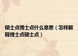 硕士点博士点什么意思（怎样解释博士点硕士点）