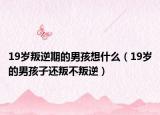 19岁叛逆期的男孩想什么（19岁的男孩子还叛不叛逆）