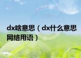 dx啥意思（dx什么意思网络用语）