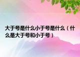 大于号是什么小于号是什么（什么是大于号和小于号）