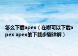 怎么下载apex（在哪可以下载apex apex的下载步骤详解）