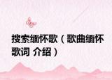 搜索缅怀歌（歌曲缅怀歌词 介绍）