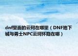 dnf里面的云珂在哪里（DNF地下城与勇士NPC云珂怀隐在哪）