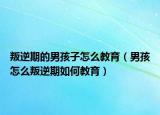 叛逆期的男孩子怎么教育（男孩怎么叛逆期如何教育）