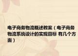 电子商务物流概述教案（电子商务物流系统设计的实现目标 有几个方面）
