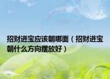 招财进宝应该朝哪面（招财进宝朝什么方向摆放好）