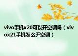 vivo手机x20可以开空调吗（vivox21手机怎么开空调）
