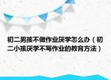 初二男孩不做作业厌学怎么办（初二小孩厌学不写作业的教育方法）