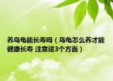 养乌龟能长寿吗（乌龟怎么养才能健康长寿 注意这3个方面）