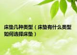 床垫几种类型（床垫有什么类型 如何选择床垫）