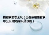 橘右京要怎么玩（王者荣耀橘右京怎么玩 橘右京玩法攻略）