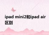 ipad mini2和ipad air区别