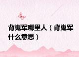 背嵬军哪里人（背嵬军什么意思）