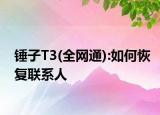 锤子T3(全网通):如何恢复联系人