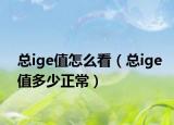 总ige值怎么看（总ige值多少正常）