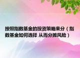 按照指数基金的投资策略来分（指数基金如何选择 从而分摊风险）